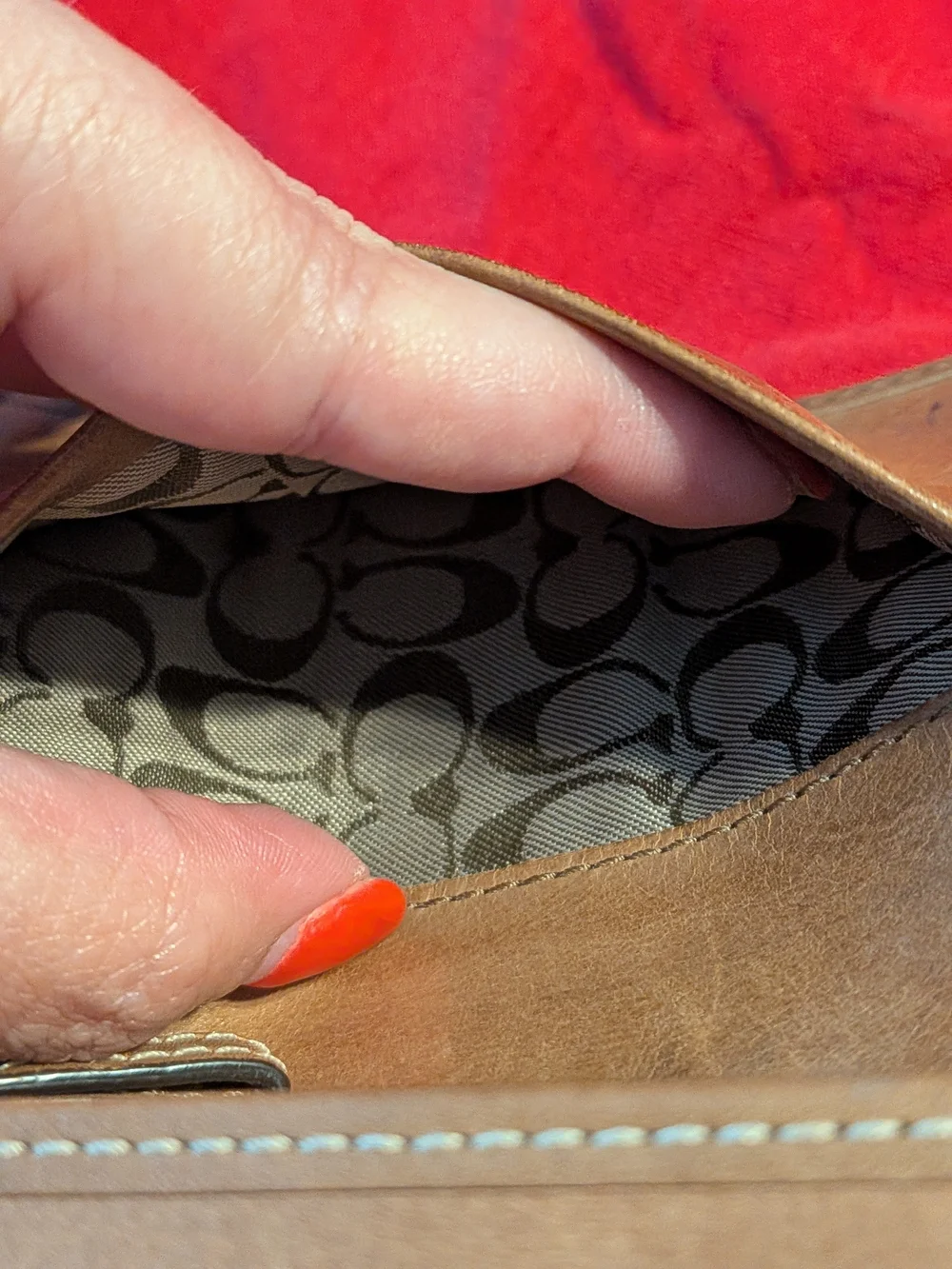 Coach Vintage Leatherware Embossed Leather Flap Clutch Wallet